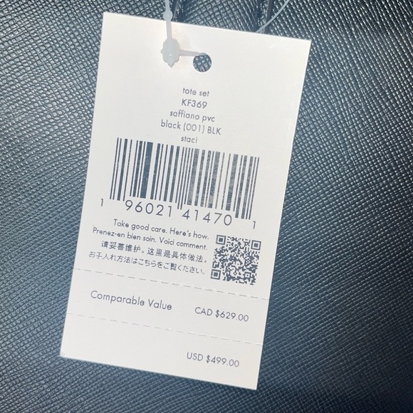 3pc Kate Spade Black Staci Tote and Wristlet Set - Picture 11 of 14